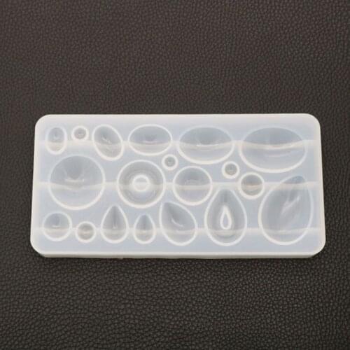 DIY Crystal Epoxy Pendant Mold Mirror Handmade Resin Molds Gypsum Making Necklace Accessories Tools X7YC