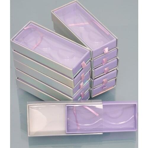 NEW 50pcs Wholesale Mink False Eyelash packaging box fake 3d mink lashes boxes faux cils strip diamond magnetic case empty