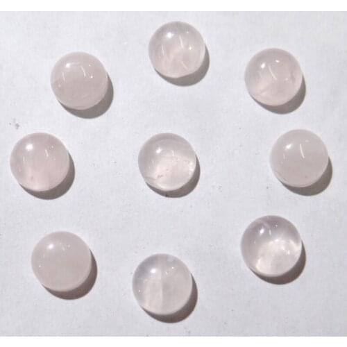 Wholesale 100pcs/lot natural Stone crystal 8mm Round cab Cabochons Smooth Beads for Jewelry making Accessories