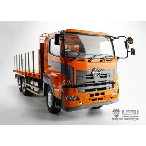 LESU 1/14 6*4 Flatbed Lorry Trailer For RC Tractor Truck Radio ESC Motor HINO Model THZH0200-SMT2