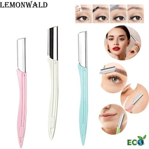 LEMONWALD New Shaping Beauty Tool Eyebrow Lip Razor Trimmer Blade Shaver Knife Hair Remover Makeup Tool Random Color