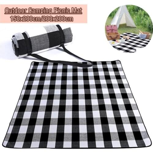 Fashion Thicken Waterproof Camping Mat Foldable Picnic Mat Outdoor Portable Hiking Camping Blanket Beach Plaid Picnic Mat