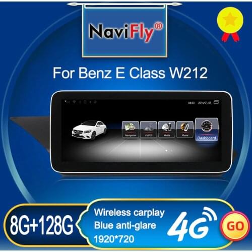NaviFly 10.25" 8GB+128GB 4G LTE GPS Android Car Multimedia Player For Benz E Class W212 2009-2015 Autoradio Stereo Player