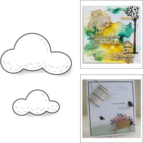 2020 New Cloud Edge Sewing Thread Embossing Metal Cutting Dies For DIY Album Greeting Card Paper Scrapbooking Making No Stamps