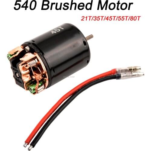NEW 540 21T 35T 45T 55T 80T Brushed Motor for RC Car 1/10 Rock Crawler 4WD Vehicle RC Car Parts RC Motor