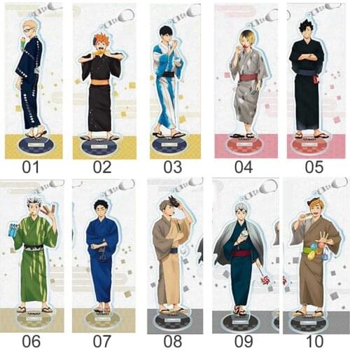 New Volleyball Youth Stand Keychain Haikyuu Hinata Acrylic Stand Figure Model Anime Keychain Jewelery