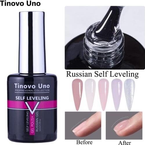 Tinovo Uno Russian Self-leveling Gel Nail Polish 12ml Manicure Nude Color Nail Varnishes Rubber Base Coat Gels Lacquer Repair