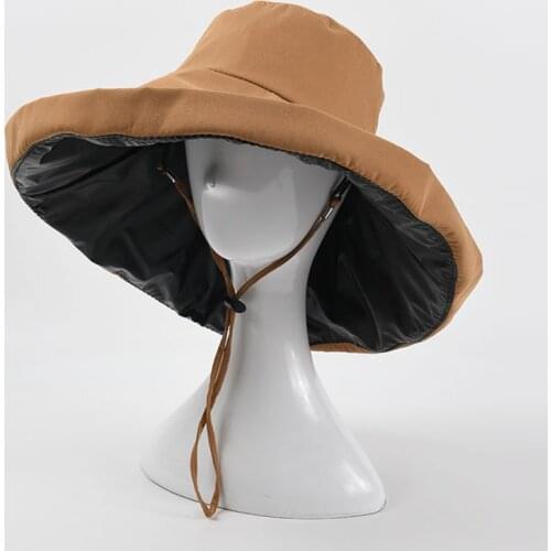Hat Women Big Brim Summer Sun Beach Sunshine Protection With String UPF50 Holiday Accessory For Teenagers