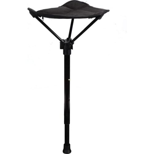 Folding Walking Stick Tripod Stool Adjustable Height Seat Stick Adjustable Seat Folding Stool Folding Stick Chair