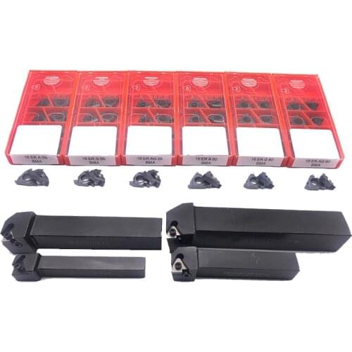 16ER AG60 A60 G60 AG55 A55 G55 BMA Carbide Insert Thread turning tools + SER1212H16/ SER1616H16 / SER2020K16