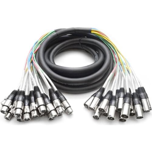 High quality sanke cable 16 Channel XLR PA Pro Audio Stage Snake Patch Cable 16ft