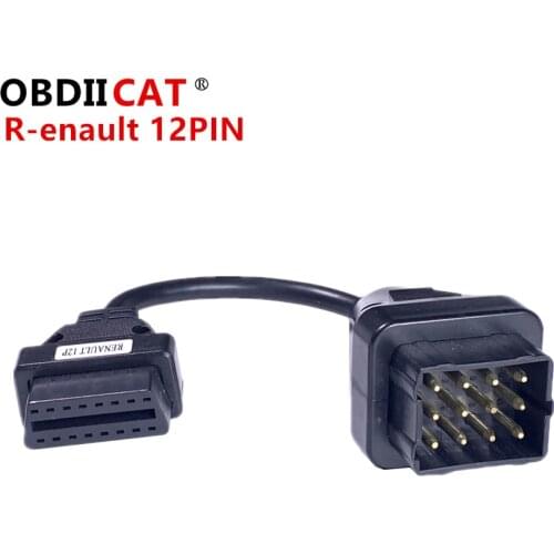 High Quality R-enau-lt 12 Pin 12Pin to 16 pin OBD OBD2 OBDII 16 Pin Car Diagnostic Tool Adapter Converter Cable