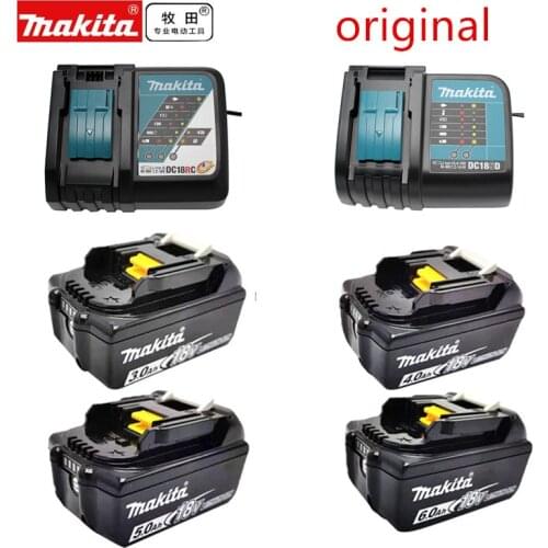 Battery original MAKITA 18V battery 3.0A 4.0A 5.0A 6.0A charger for BL1830B BL1840B BL1850B DC18RCT DC18RC DC18SD