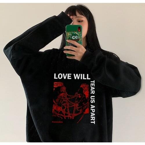 Winter casual Lil Peep Rapper cartoon Letter print casual Vintage fashion loose long-sleeved S-2XL Harajuku hooded sweatshirt