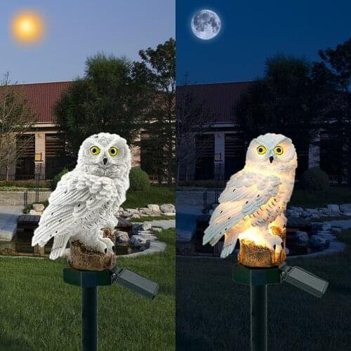 1PC Outdoor LED Solar Lamp for Garden Decoration Lawn Lamp Novelty Bird Repeller Solar Garden Light Owl Ornament Outdoor Lights
