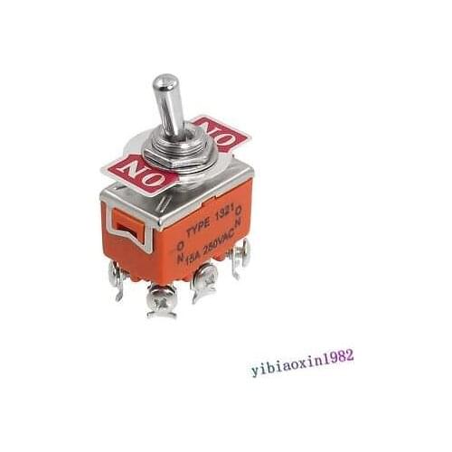 10pcs DPDT On/On 2 Position Latching Toggle Switch AC 250V 15A