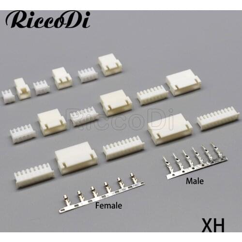 20-50 Sets XH2.54 2.54mm Wire Cable Connector XH Plug Male Female JST Aerial Docking For Battery Charging Cable DIY