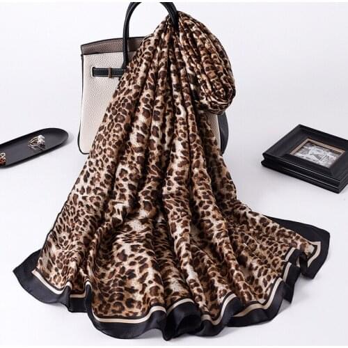 2021 Women Silk Winter Scarf Luxury Design Print Lady Beach Shawl Scarves Fashion Smooth Foulard Female Hijab