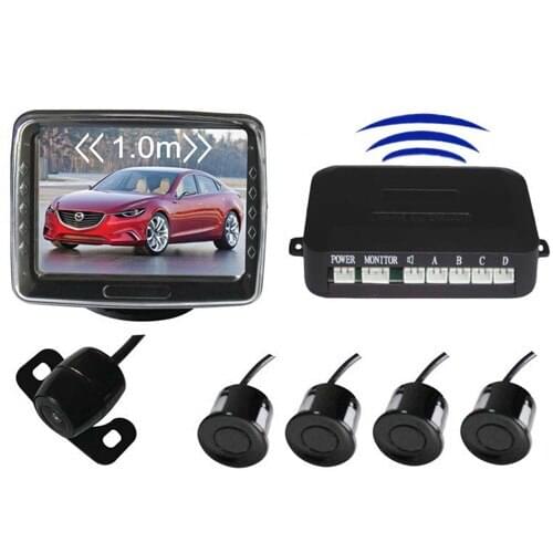 3.5inch digital TFT LCD screen Wireless Parking Sensor system 4 Sensor Rear View radar