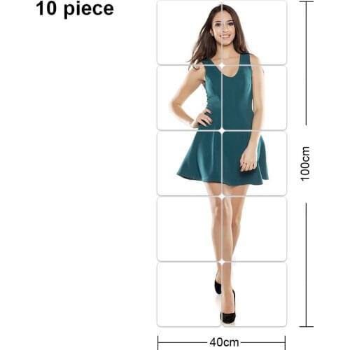 4Pc 10 Pcs Mirror Tile Wall Sticker Square Self Adhesive Room Decor Stick On Modern Art Self-adhesive Long Mirrors Room Decor