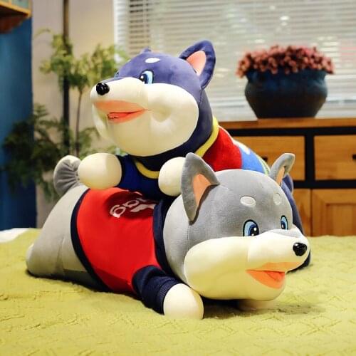 70cm Creative Cartoon Husky Shiba Inu Doll Plush Toy Soft Stuffed Animals Pillow Room Sofa Decor for Kids Children Friend Gifts