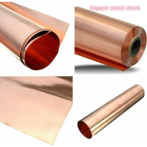 99.9% copper plate DIY handmade material industrial mold or metal art material thin metal foil roll 0.1x200x500mm/1 piece