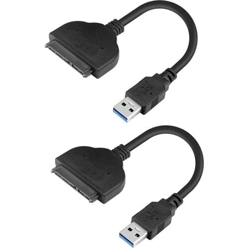 2Pcs USB 3.0 To SATA Adapter For 2.5Inch HDD/SSD, USB To SATA III Hard Driver Adapter