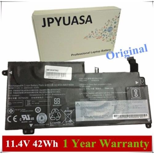 7XINbox 11.4V 3685mAh 42Wh Original 01AV400 01AV401 01AV435 01AV437 Laptop Battery For Lenovo 13 G2 S2 01AV435 SB10K97592