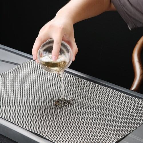 Tea set accessories tea mat bamboo mat tea tray tea table tea ceremony utensils spare parts can cut tea residue filter pad