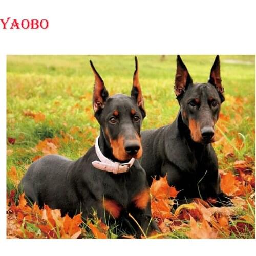 5D,diy,Rhinestones painting diamond painting,Doberman Pinscher Cross Stitch Kits Handmade,3d,Diamond Embroidery dog Pattern