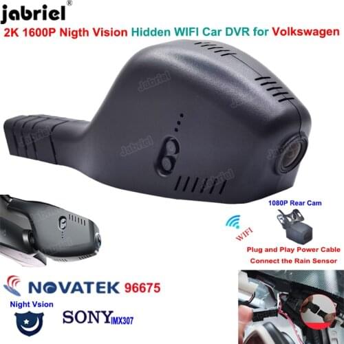 2K 1600P Dash Cam Car DVR for Volkswagen VW Tiguan Tarek Atlas Passat Touran Taigun Golf Arteon Sharan Arteon Multivan T-Cross