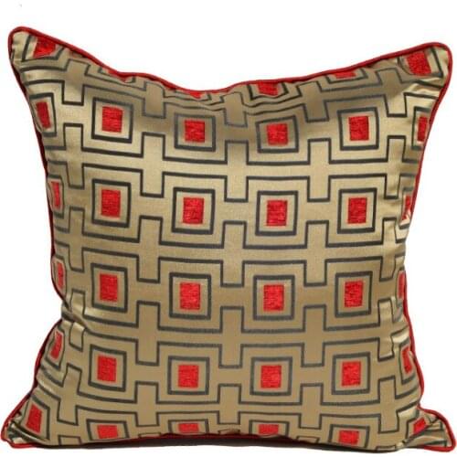 DUNXDECO Cushion Cover Decorative Pillow Case Modern Artistic Chinese Simple Geometric Jacquard Sofa Chair Bedding Coussin