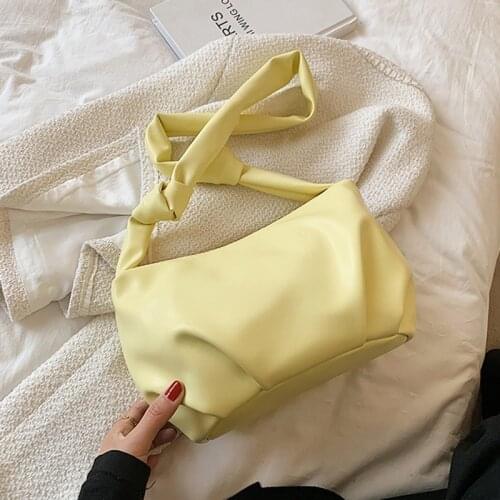 2021 Designer Female Shoulder Bag Fashion Solid Soft PU Simple Quality Ladies Korean Evening Bolsas Luxury Womens Crossbody Bag