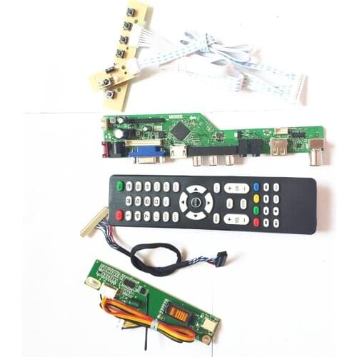 For N154I3-L03/L04 T.V56 controller board LCD Remote+Inverter+keyboard VGA HDMI-Compatible AV USB RF 1CCFL 30Pin LVDS