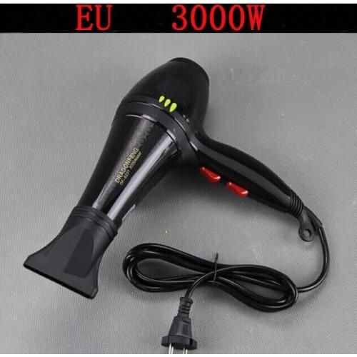 3000W AC Motor NEW 2014 Low Noise Electric Handle Hair Dryer Black Professional Blow Dryer Bathroom Salon Equipment 220V