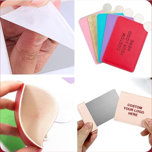 Customized Ladys Valentines day gift Metal pocket mirror make up gadget personalized LOGO