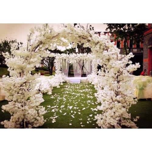 Artificial Cherry Blossom Fake Flower Garland White Pink Red Purple Available 1 m/pcs for Wedding DIY Decoration