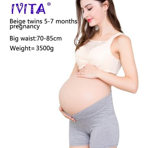 IVITA Artificial Silicone Pregnant Realistic Silicone Pregnancy Fake Belly For Human Body Bionic Pregnancy Fashion Cosplay