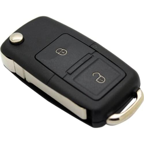 HAUSNN Car Key Shell 2 Buttons Flip Folding Remote FOB Shell For VW Volkswagen MK4 SEAT Altea Alhambra Ibiza