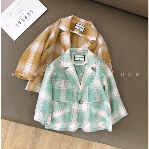 2 3 4 5 6 Years Toddler Boy Jackets Kids Blazer Casual Plaid Spring Autumn Blazer for Boys Kids Formal Wear Children Clothes