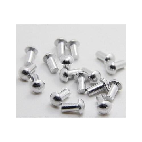 M2.5 Half Round Cap Head Aluminum Rivets Solid Rivet 2.5mm DIA M2.5 x 8mm (100pcs)