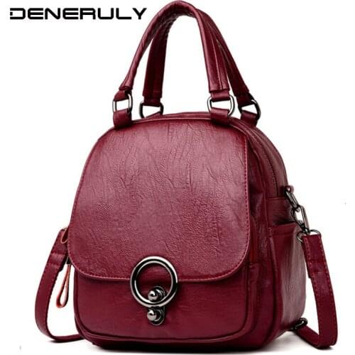 Fashion PU Leather Women Backpack High Quality Multifunction Backpack Mochil Casual School Backpack For Teenager Girl sac a dos