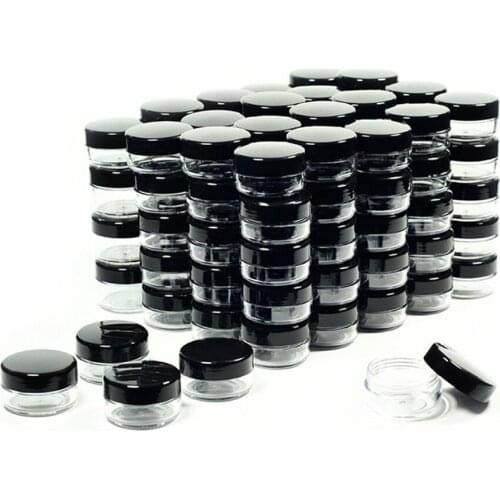 99pcs/lot 10 Gram Plastic Cosmetic Containers with Lids for Lotion, Creams, Toners, Lip Balms, Makeup Samples
