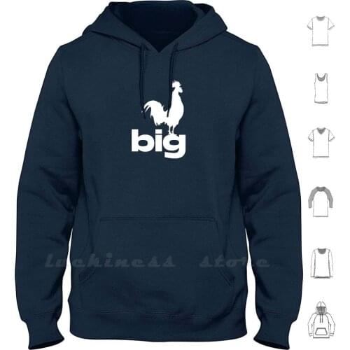 Big Cock Hoodies Long Sleeve Big Cock Blue Red Chicken Cocky Large Chick Pride Rugby Football Huge
