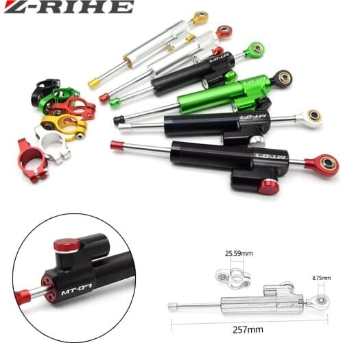 FOR MT07 LOGO Universal New CNC Aluminum Motorcycle Steering Damper Stabilizer Adjustable For YAMAHA MT07 MT-07 MT 07 FZ07 FZ-07