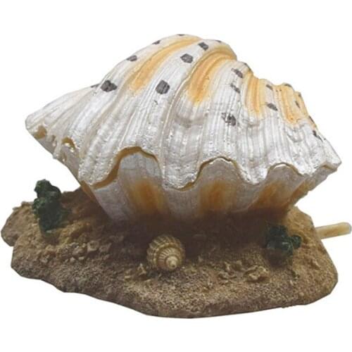 Creative aquarium air pump, pneumatic oxygen pump, coral reef, rockery, shell, clam, bubble, decoration and ornament