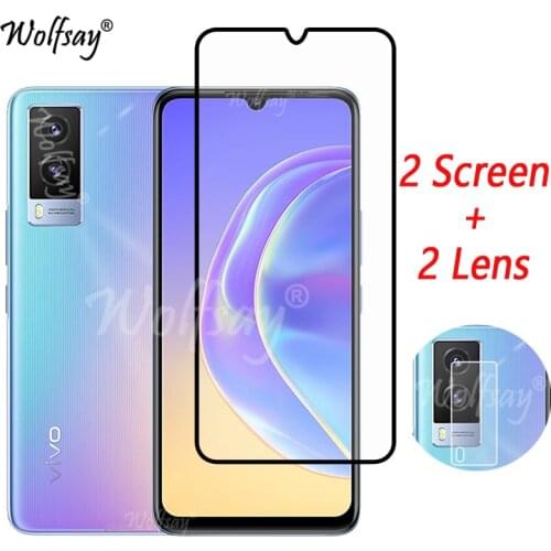 Full Cover Tempered Glass For Vivo V21e 5G Screen Protector For Vivo V21e 5G Camera Glass For Vivo V21e V21 e 5G Glass 6.44 inch