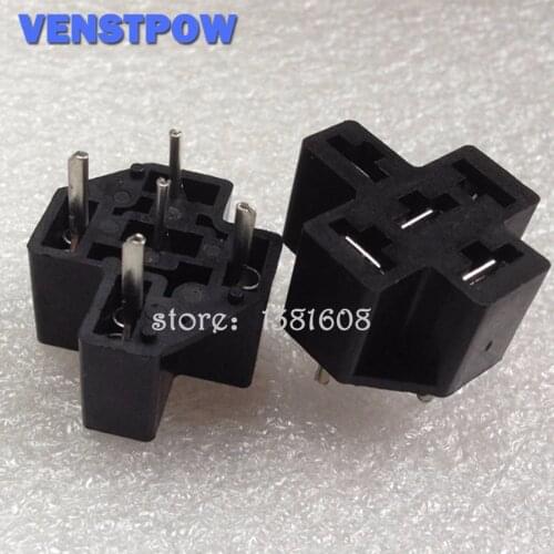 1PC 40A PCB Relay Socket Welding Relay Seat 6.3 Terminal 5 Pins Car Modified Supplies for Motors Cars