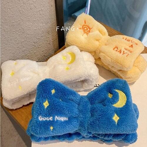 1pcs Microfiber Headbands Cute Coral Fleece Soft Headband Cross Top Elastic Hairband For Women Girls Wash Face Turban Headwear