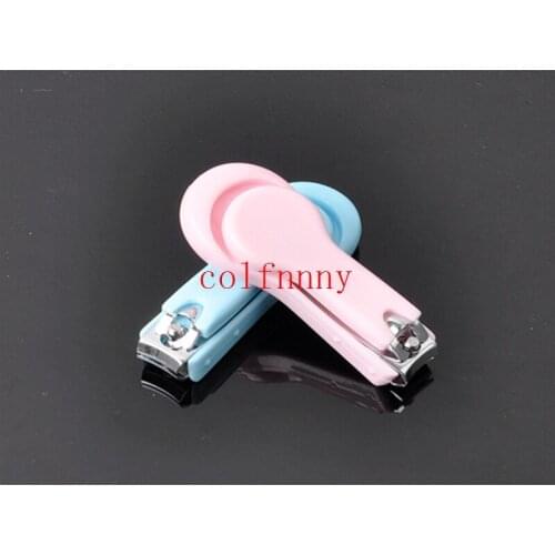100pcs/lot Safety Stainless Steel Nail Clipper Pink Nail Nippers Professional Manicure Finger Cuticle Nail Cutter